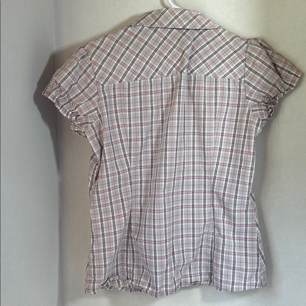Personal identity plaid short sleeve button up size large - Picture 4 of 5